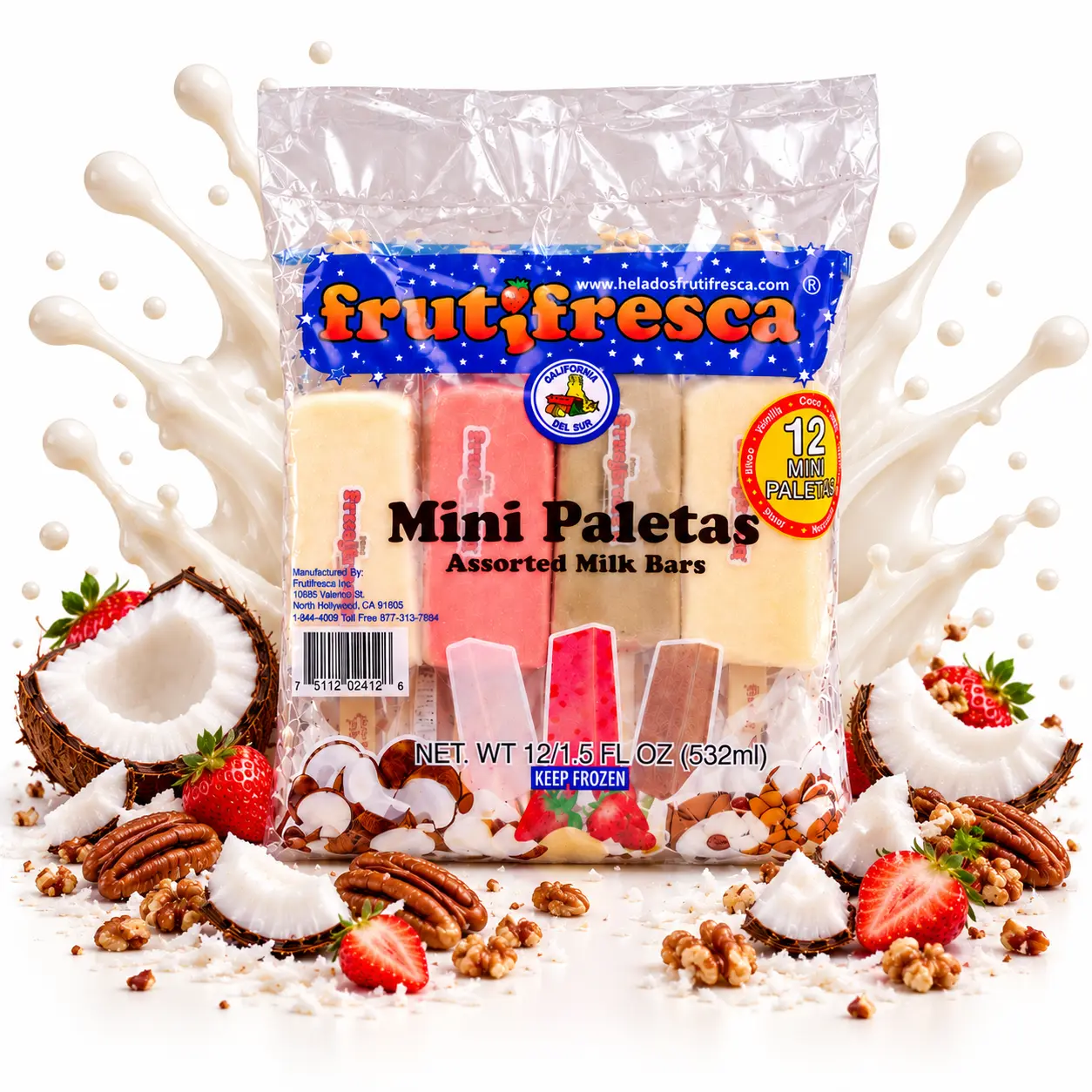 Mini Paletas FrutiFresca en Leche Splash FrutiFresca