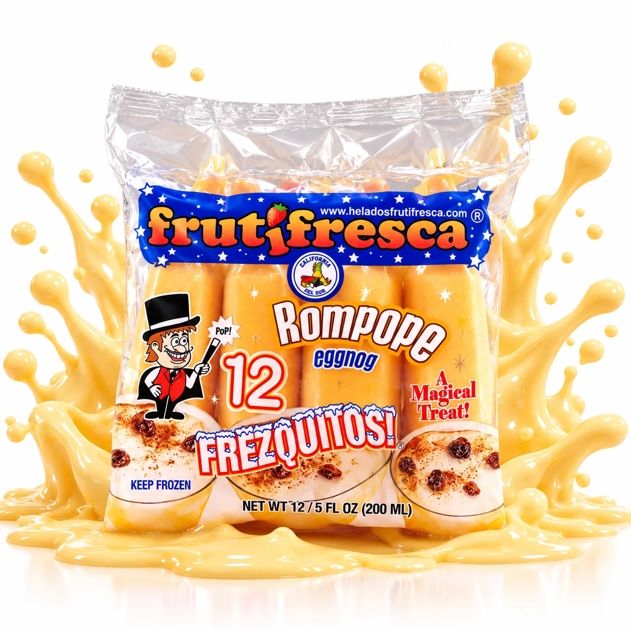 Paletas de Rompope en Splash Cremoso FrutiFresca